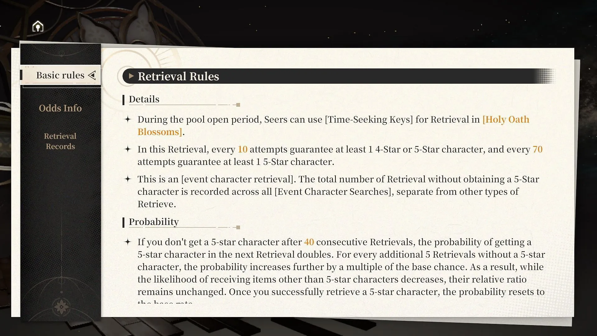 Time-limited character banner's pity (Image via Glohow)