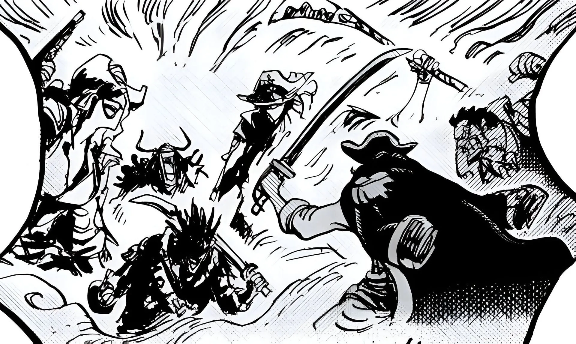 The God Valley Incident as illustrated in the manga (Image via Eiichiro Oda/Shueisha) The God Valley Incident as illustrated in the manga (Image via Eiichiro Oda/Shueisha)
