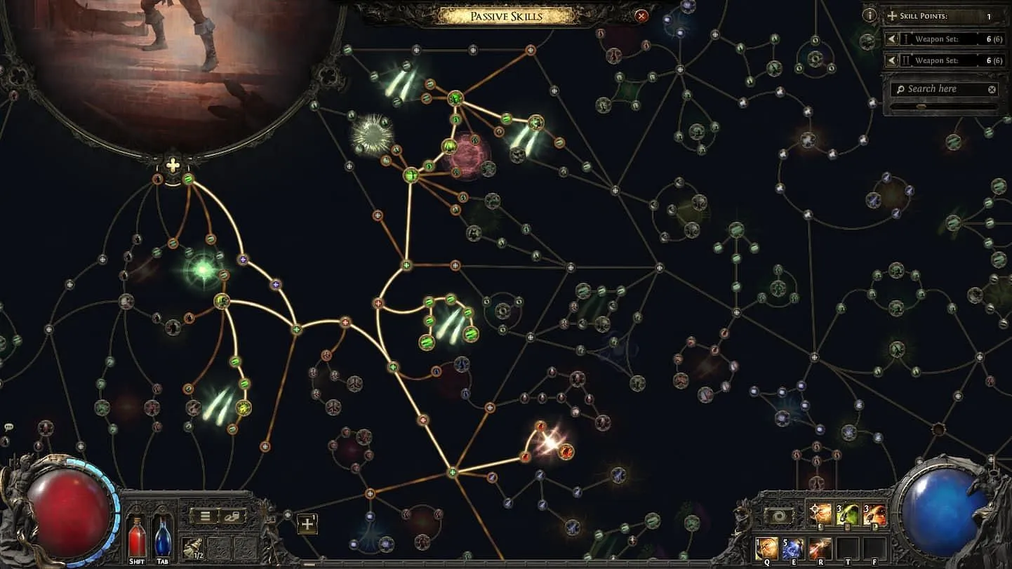 PoE2 Artillery Ballista Mercenary nodes (Image via Grinding Gear Games)