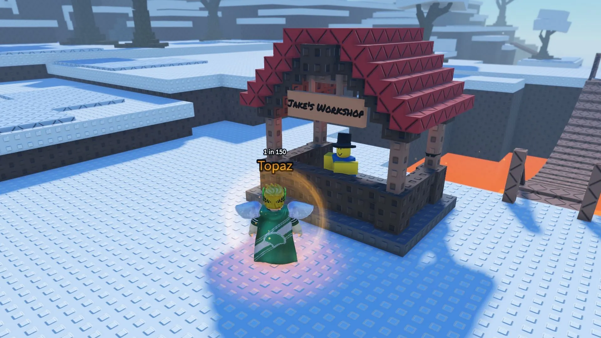 모든 계란을 모은 후 Lime과 대화하고 Jake의 상점으로 가세요(Roblox 이미지 제공) 모든 계란을 모은 후 Lime과 대화하고 Jake의 상점으로 가세요(Roblox 이미지 제공)