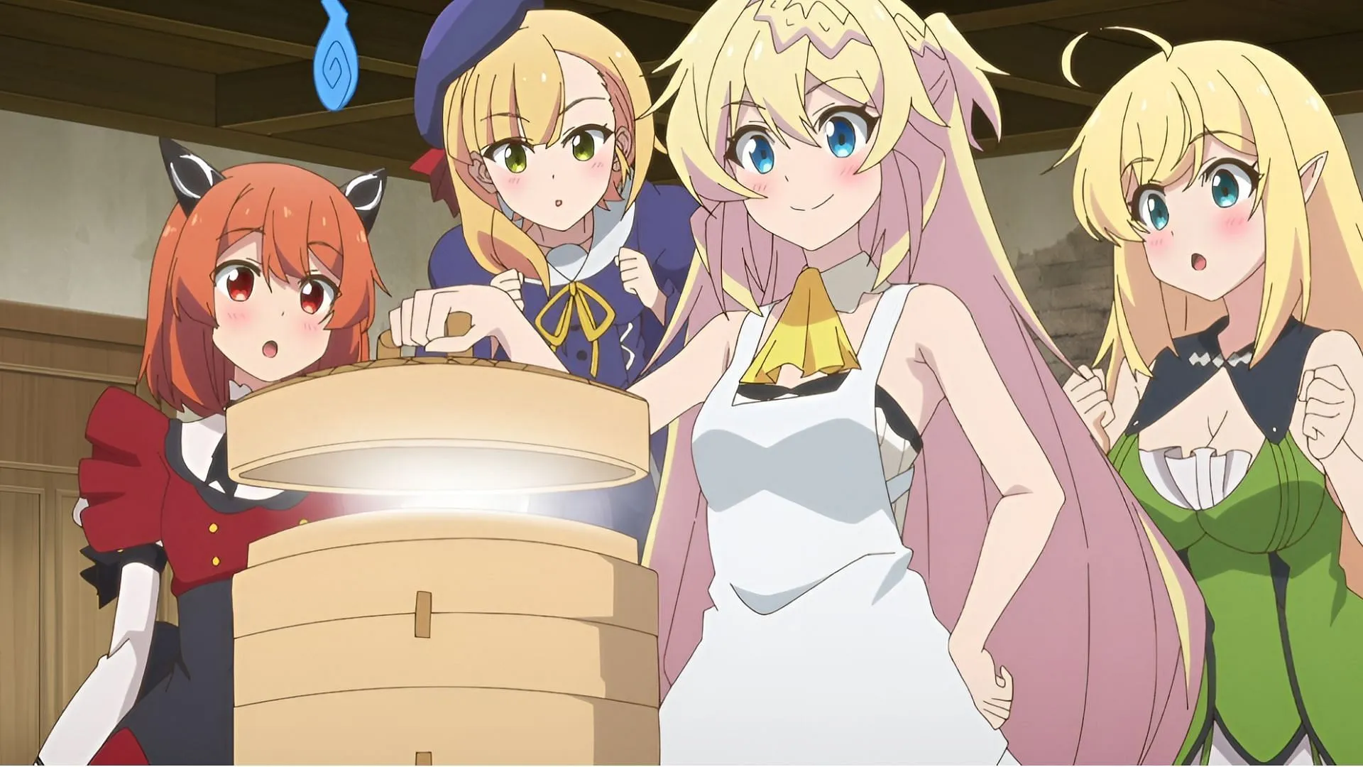 A still of Azusa making slime snacks (Image via Studio Teddy)