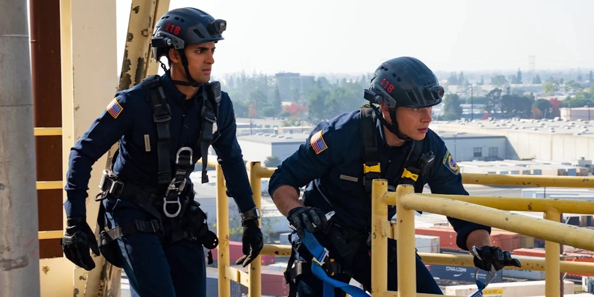 Ravi and Buck from 9-1-1 Ravi and Buck from 9-1-1