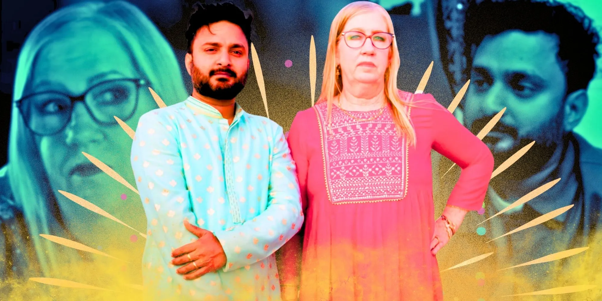 Jenny Slatten and Sumit Singh Serious Look Jenny Slatten and Sumit Singh Serious Look