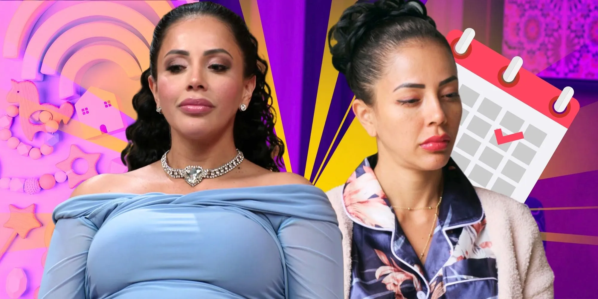 90 Day Fiancé's Jasmine Pineda looks somber with a calendar behind her.