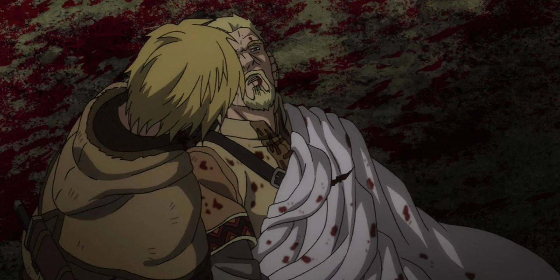 Askeladd's death in anime (Image via Wit/MAPPA)