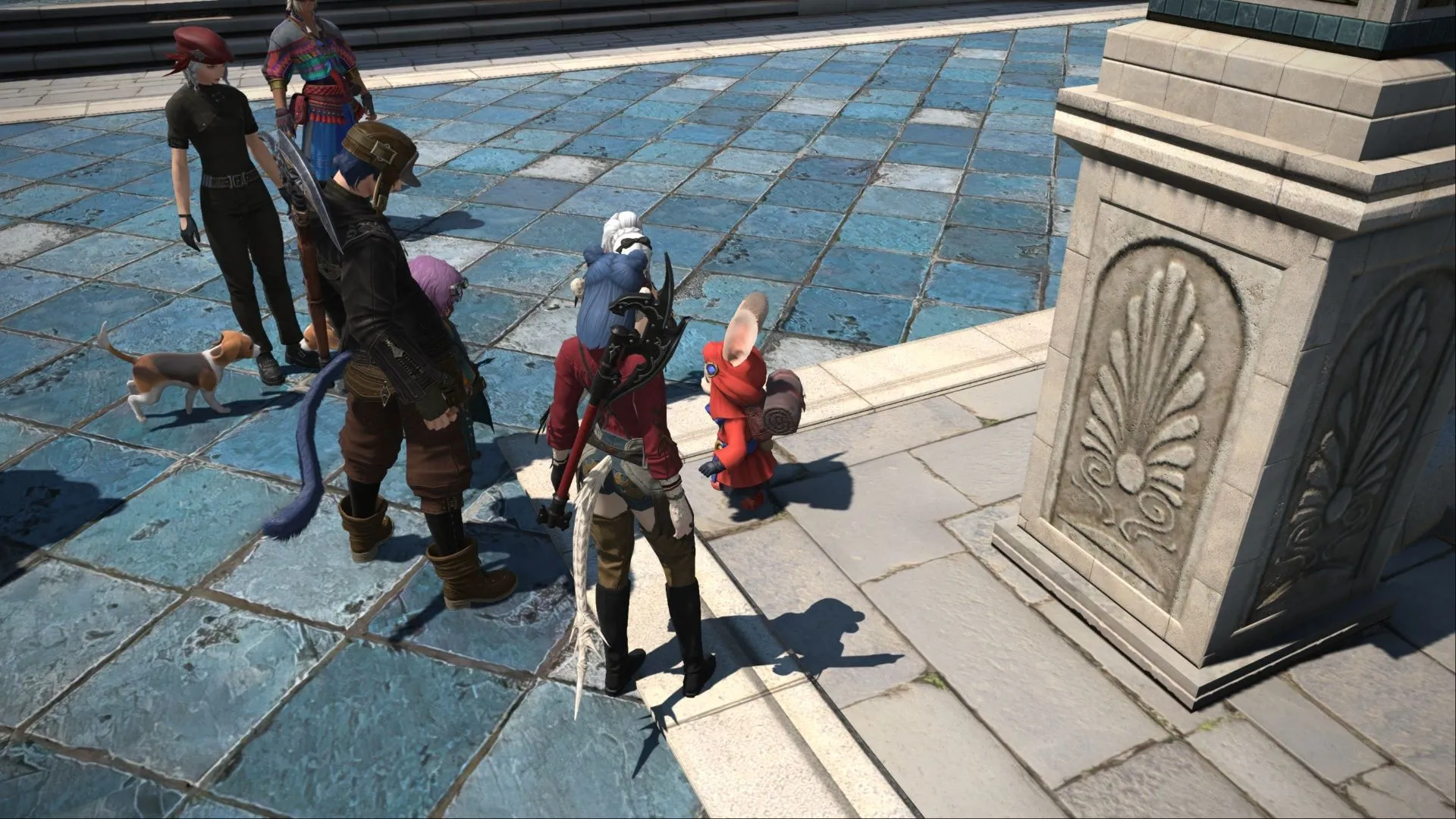 Cosmic Exploration begins in Old Sharlayan, leading to the moon (Image via Square Enix) Cosmic Exploration begins in Old Sharlayan, leading to the moon (Image via Square Enix)
