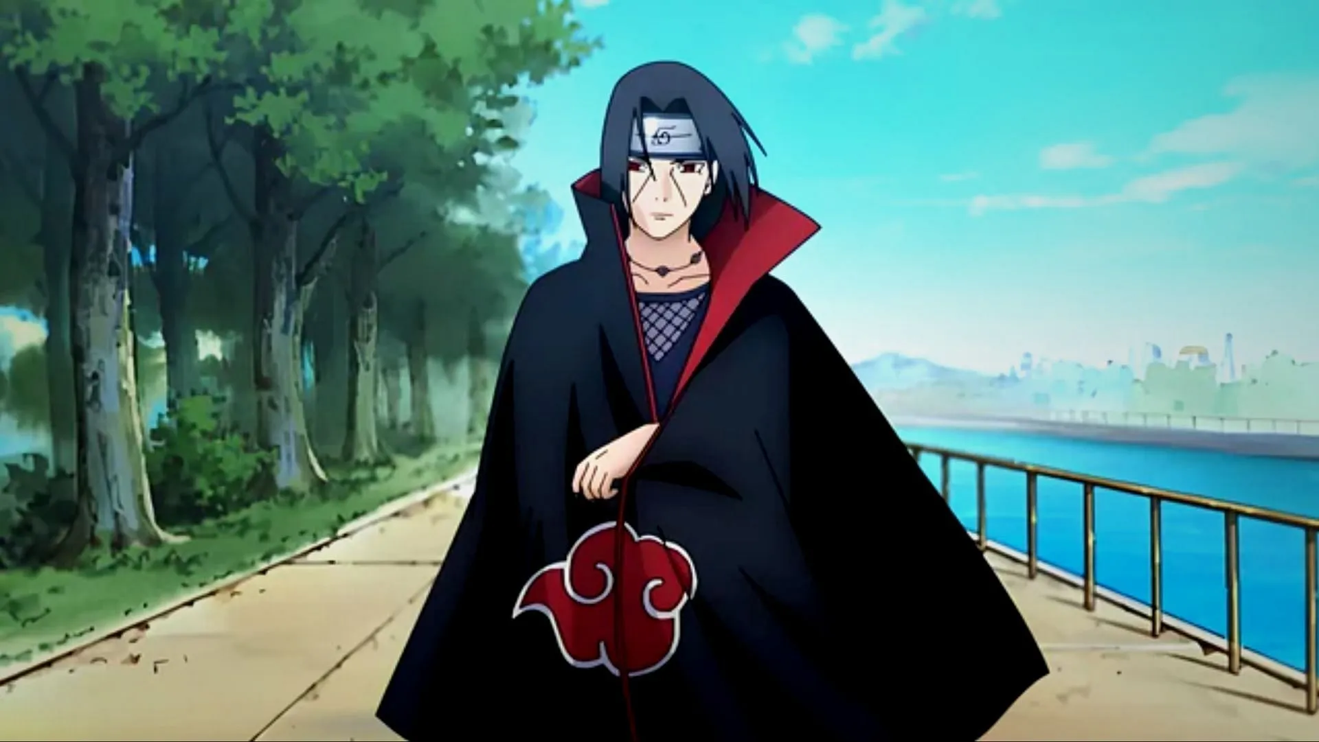 Itachi's brilliance leads him through the Red Gate (Image via Pierrot)
