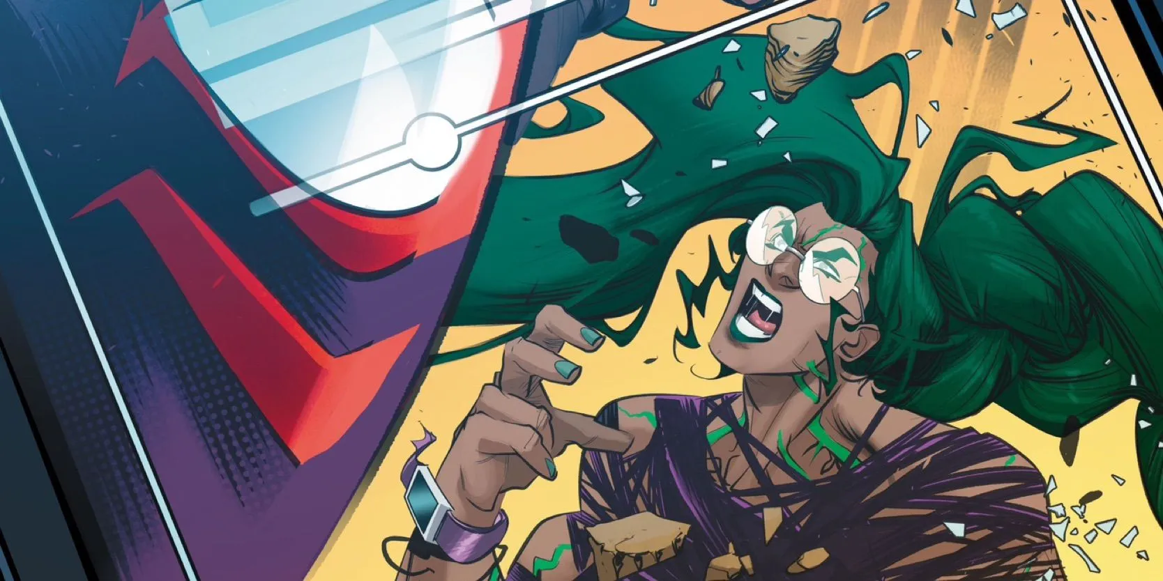 Dr. Keisha Kwan hulks out in Miles Morales: Spider-Man #34 cover art by Federico Vicentini Dr. Keisha Kwan hulks out in Miles Morales: Spider-Man #34 cover art by Federico Vicentini