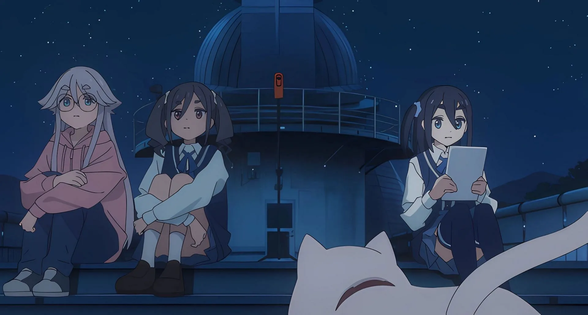 Amamiya, Kiryama, and Haruno as seen in Mono episode 1 (Image via Soigne)