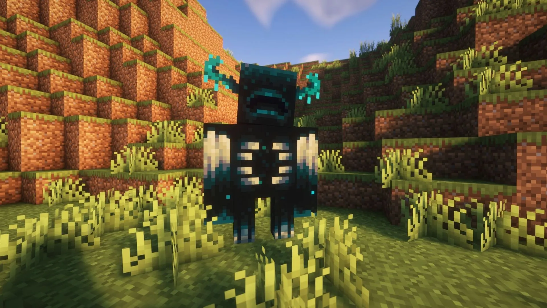 Warden is one of the most dangerous hostile mobs ever added to Minecraft. (Image via Sportskeeda Gaming || Mojang Studios) Warden is one of the most dangerous hostile mobs ever added to Minecraft. (Image via Sportskeeda Gaming || Mojang Studios)