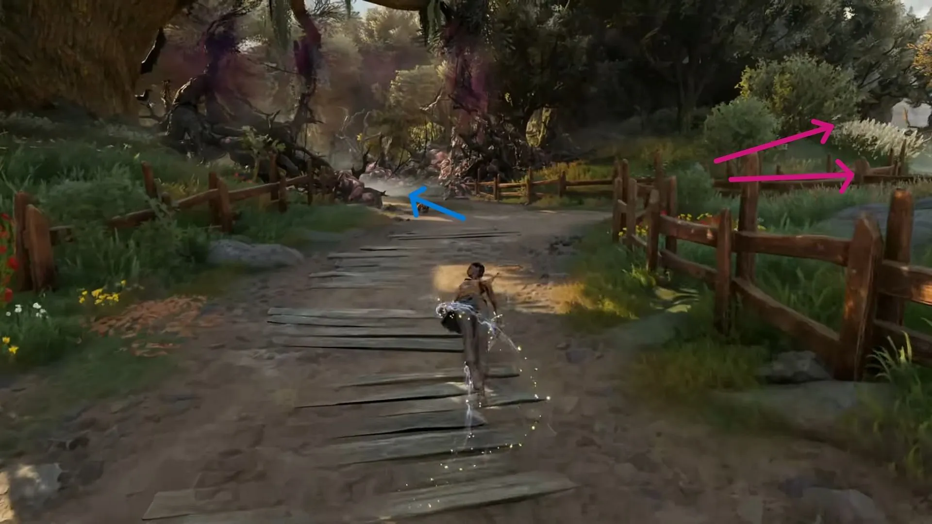 The three road splits in the game