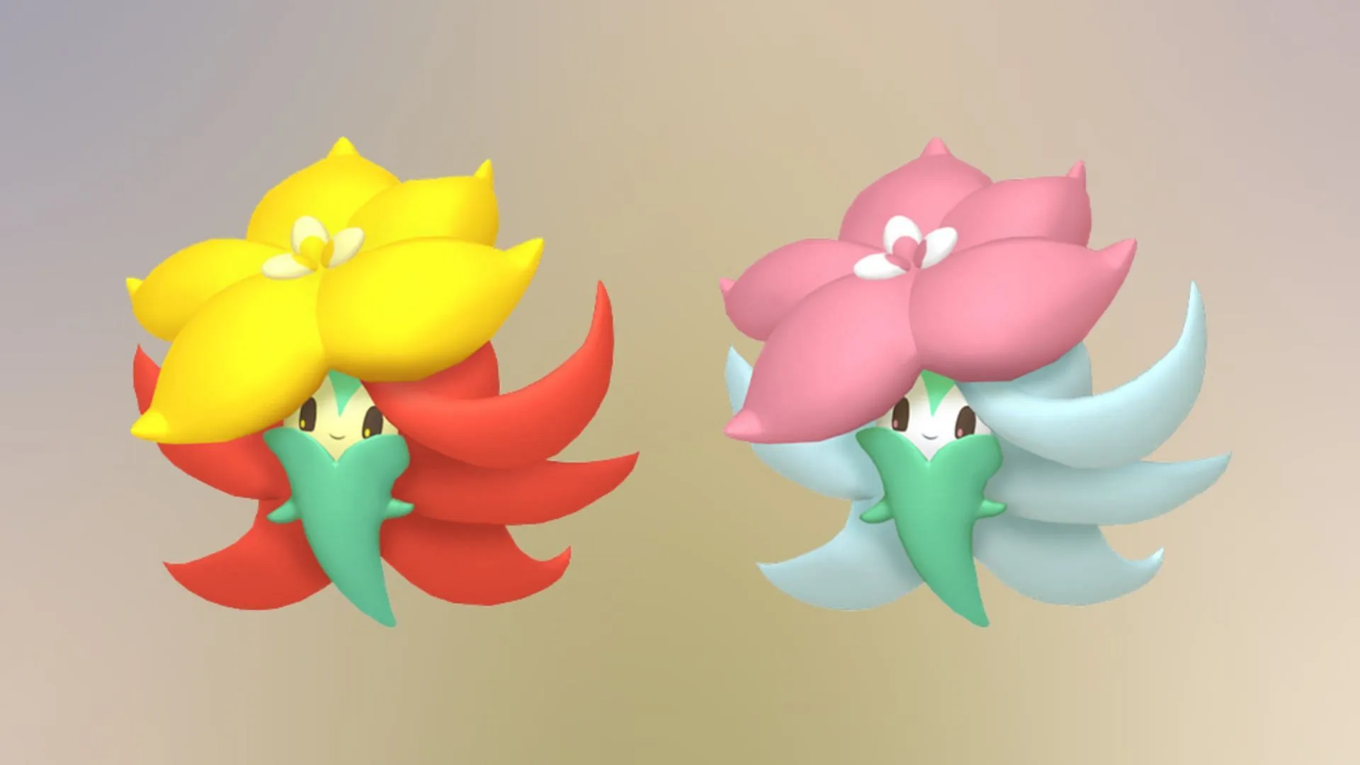 Comparison of Gossifleur shiny form (Image via TPC)