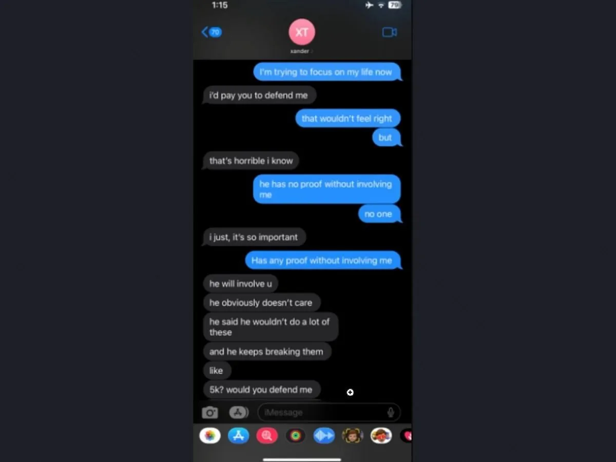 Neuuish asking Vulcy to defend him for $5K (Image via Google Doc) Neuuish asking Vulcy to defend him for $5K (Image via Google Doc)