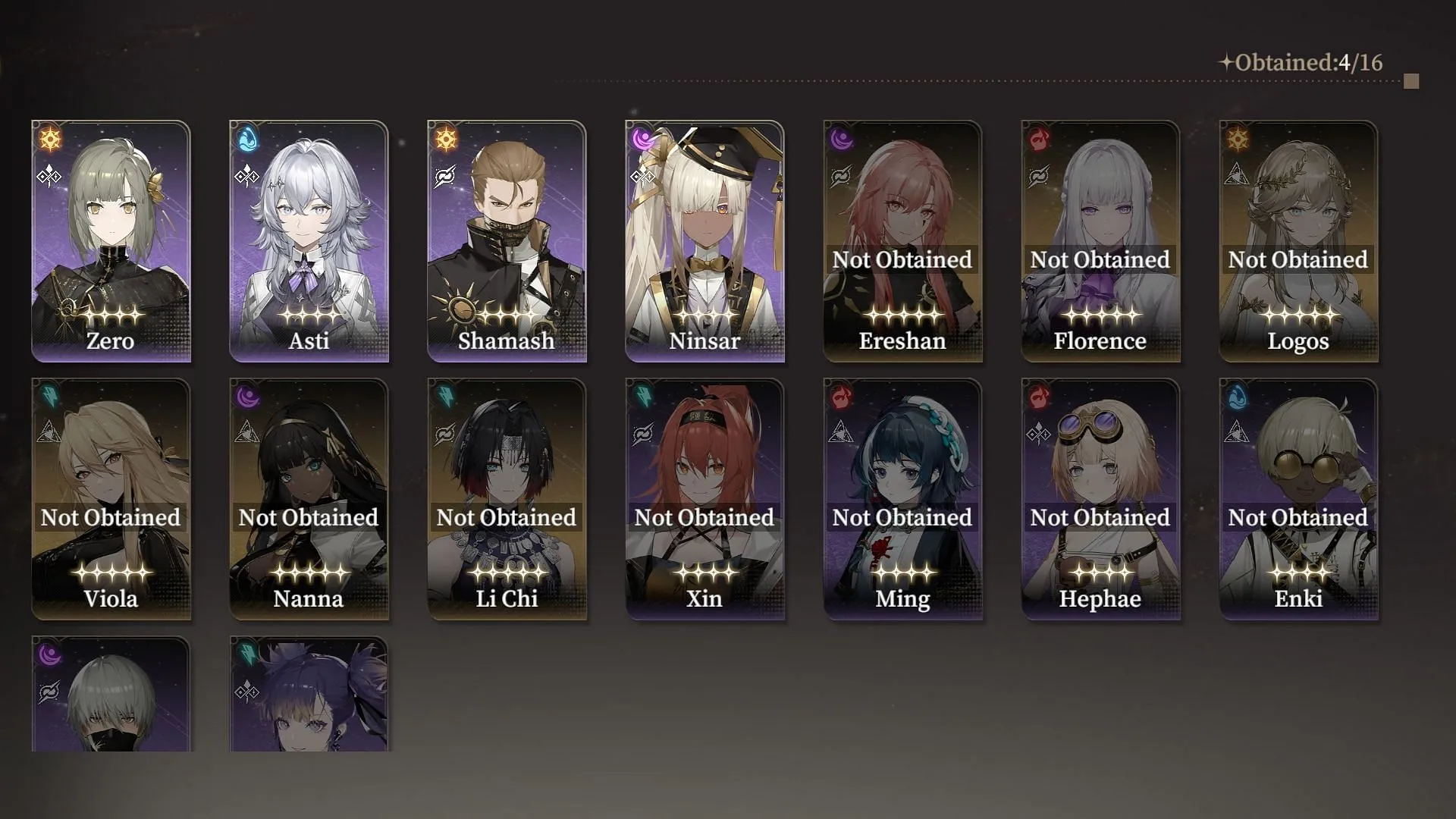 16 characters available in Black Beacon as of the global launch 16 characters available in Black Beacon as of the global launch