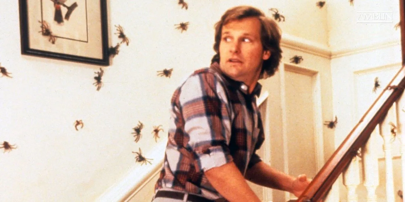 Jeff Daniels surrounded by spiders in Arachnophobia Jeff Daniels surrounded by spiders in Arachnophobia