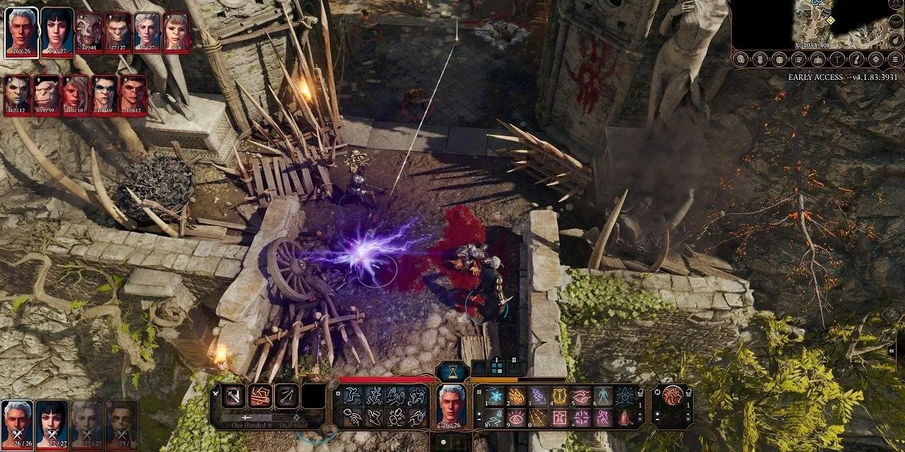 Casting Witch Bolt in Baldur's Gate 3 Casting Witch Bolt in Baldur's Gate 3