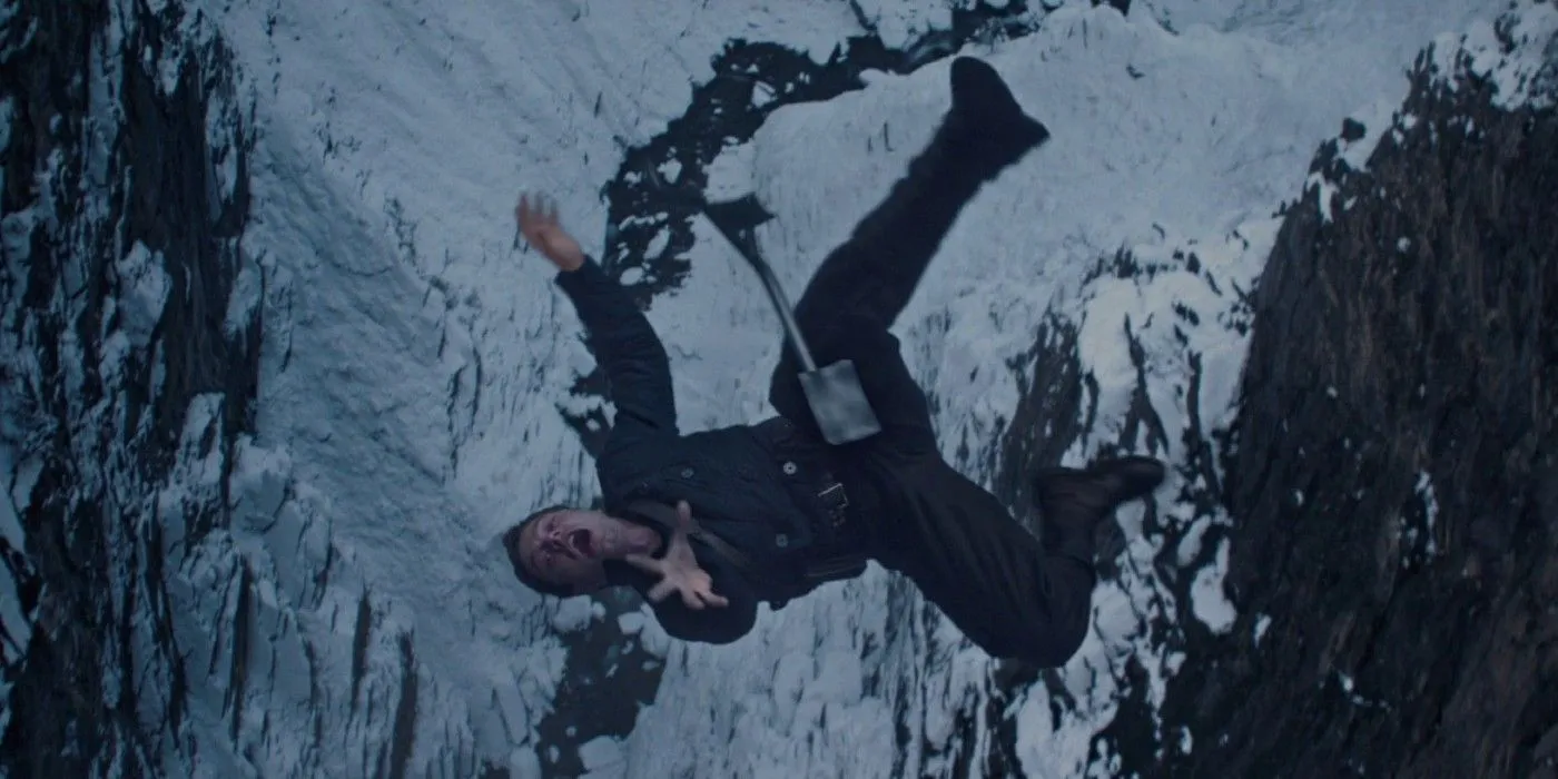 Bucky falling to his supposed death in Captain America: The First Avenger Bucky falling to his supposed death in Captain America: The First Avenger