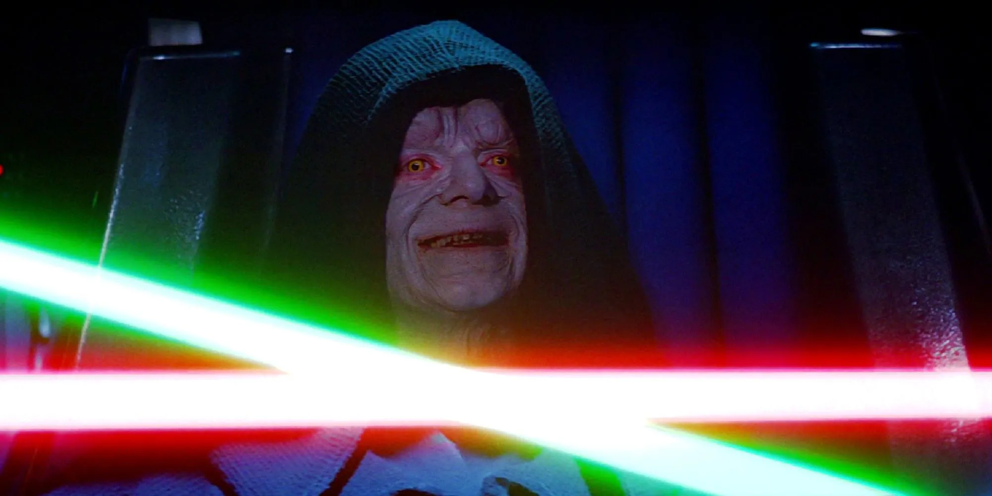 Luke and Vader face off in Return of the Jedi