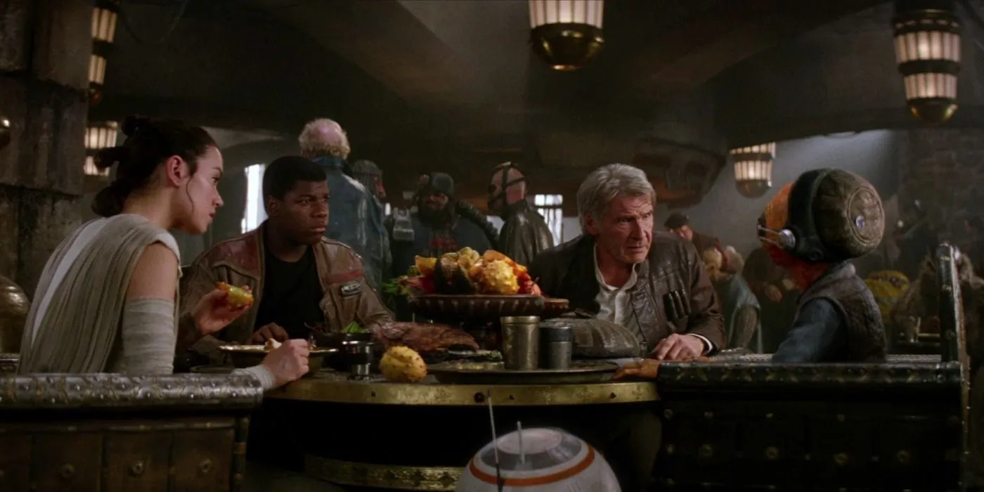 Characters meeting with Maz Kanata Characters meeting with Maz Kanata