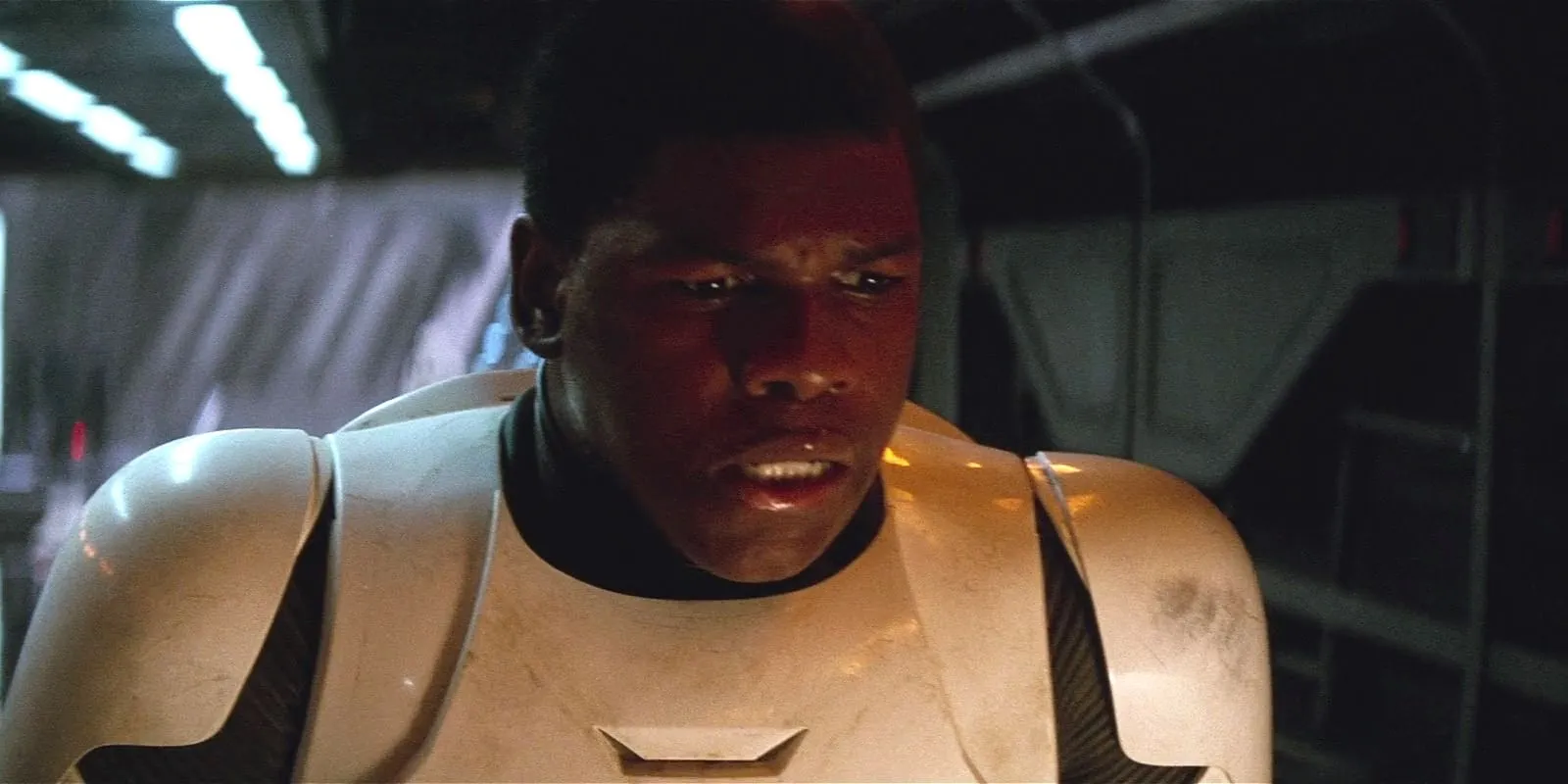 Finn in stormtrooper armor
