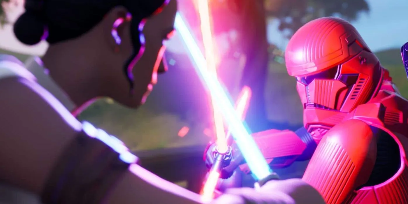 Star Wars' Rey and Sith Trooper in Fortnite