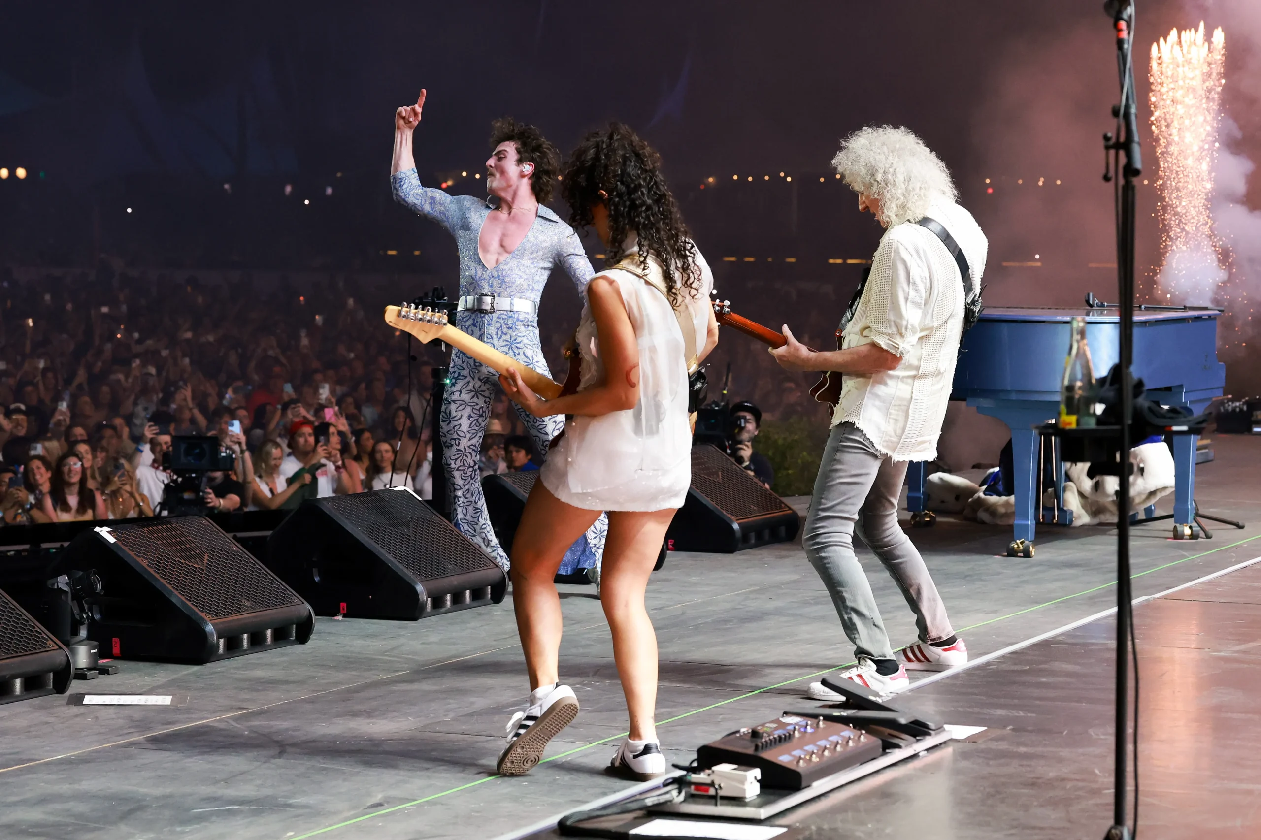 Brian May performs with Benson Boone at Coachella 2025 Brian May performs with Benson Boone at Coachella 2025