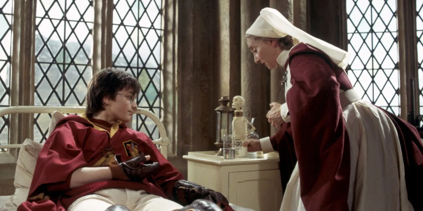 Madam Pomfrey Tends to Harry Madam Pomfrey Tends to Harry