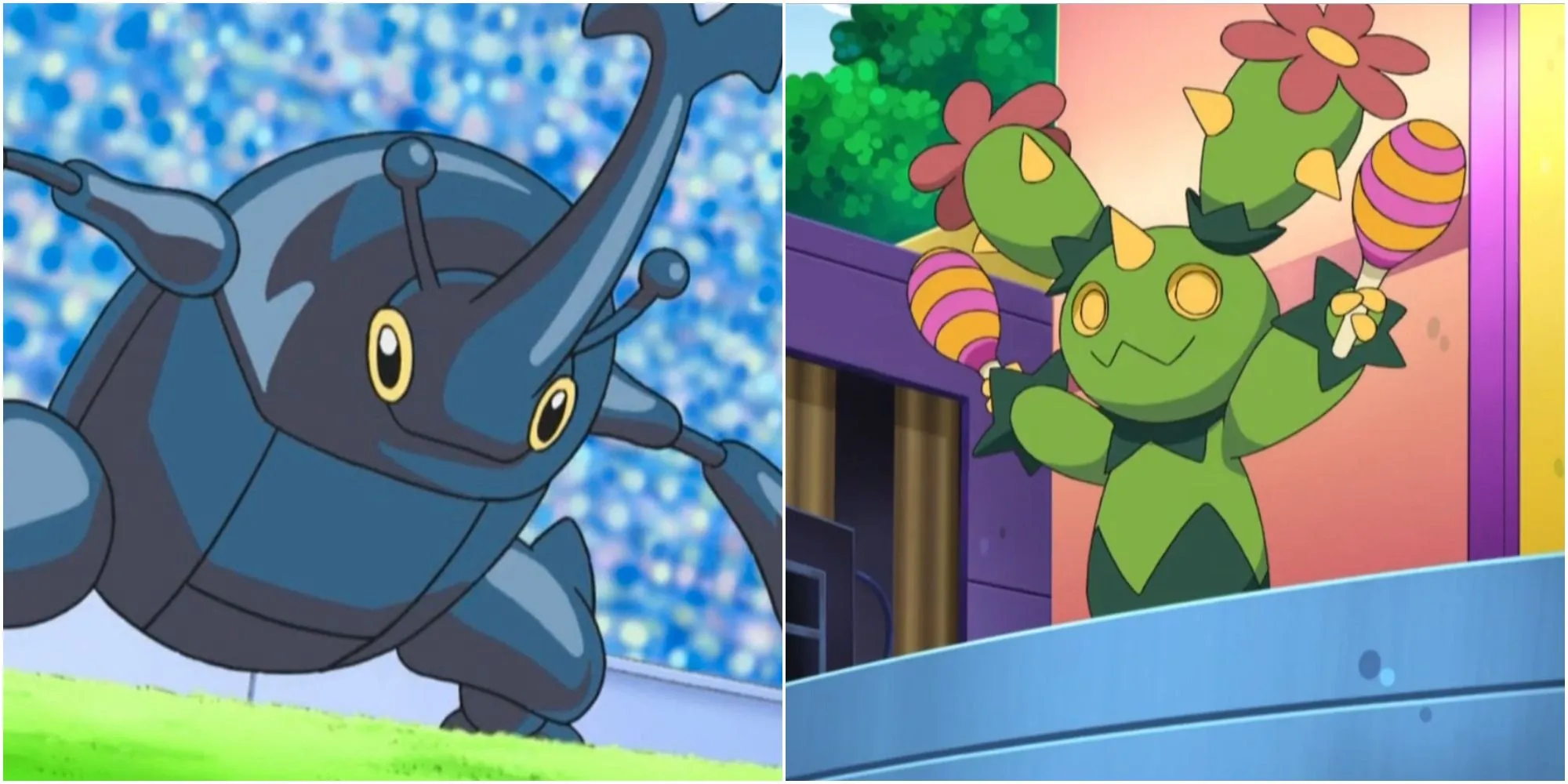 Heracross and Maractus Heracross and Maractus