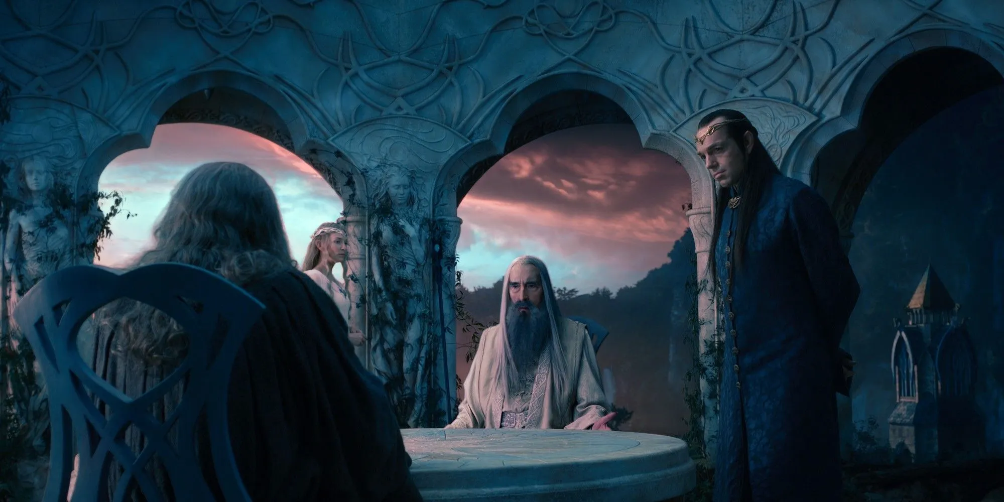 Cast of The Hobbit including Saruman and Galadriel
