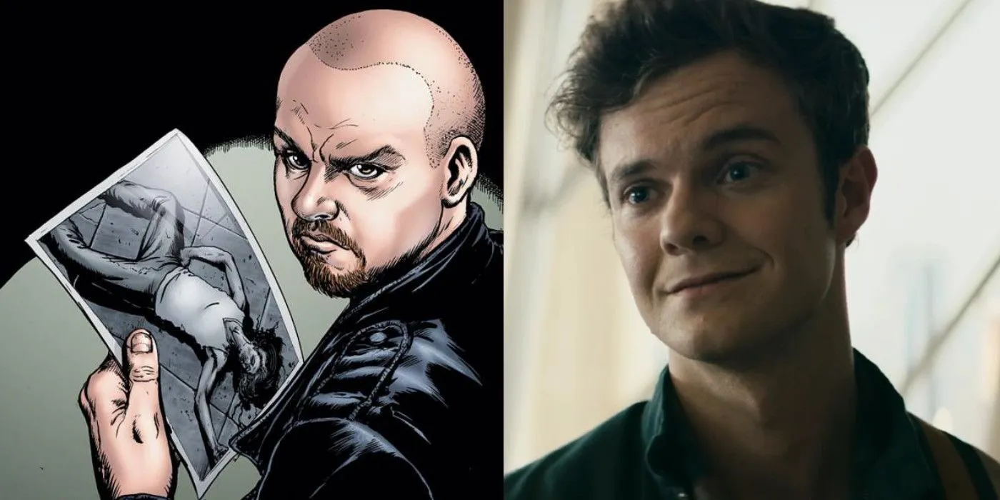 Hughie's appearance in the comics compared to the series