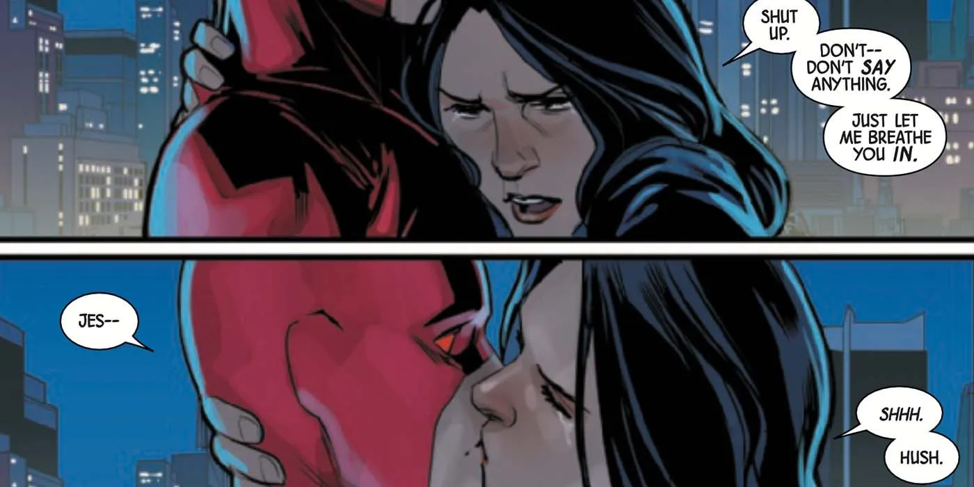 Daredevil and Jessica Jones Express Affection Daredevil and Jessica Jones Express Affection