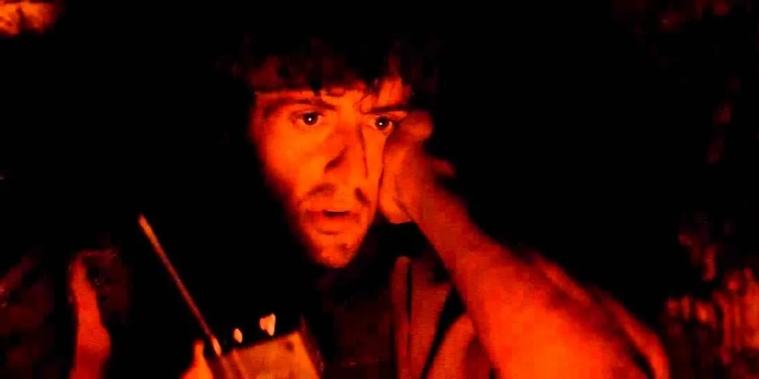 Rambo hiding in First Blood Rambo hiding in First Blood
