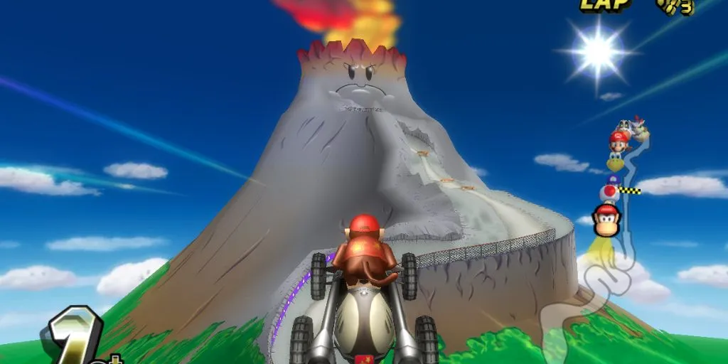 DK Mountain in Mario Kart: Double Dash DK Mountain in Mario Kart: Double Dash