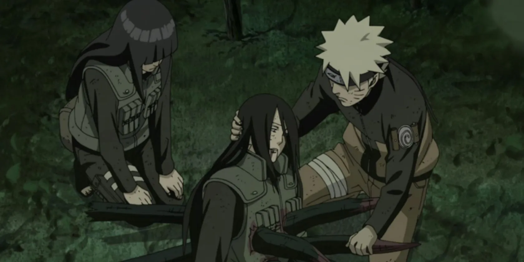Neji sacrifices for Naruto