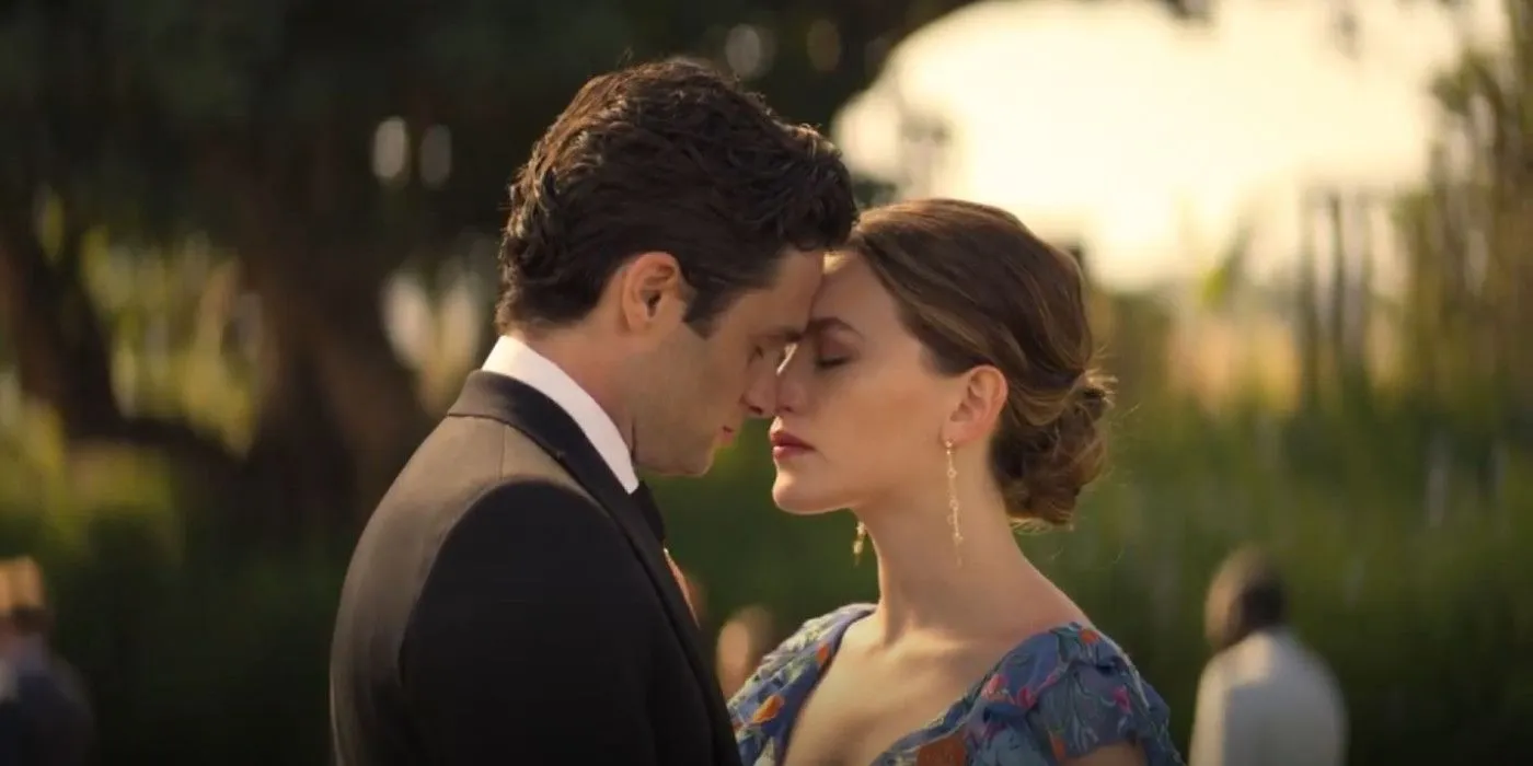 Penn Badgley and Victoria Pedretti in You Penn Badgley and Victoria Pedretti in You