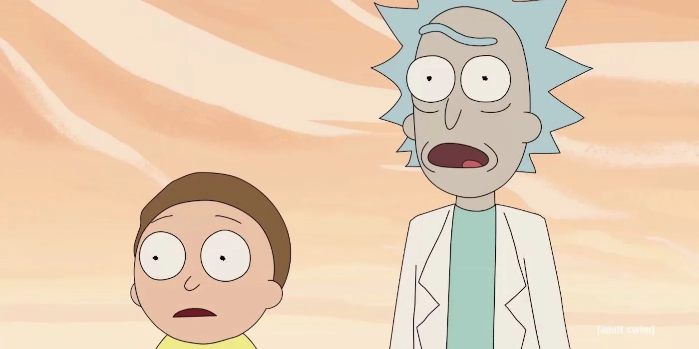 Rick and Morty standing together in season 3. Rick and Morty standing together in season 3.