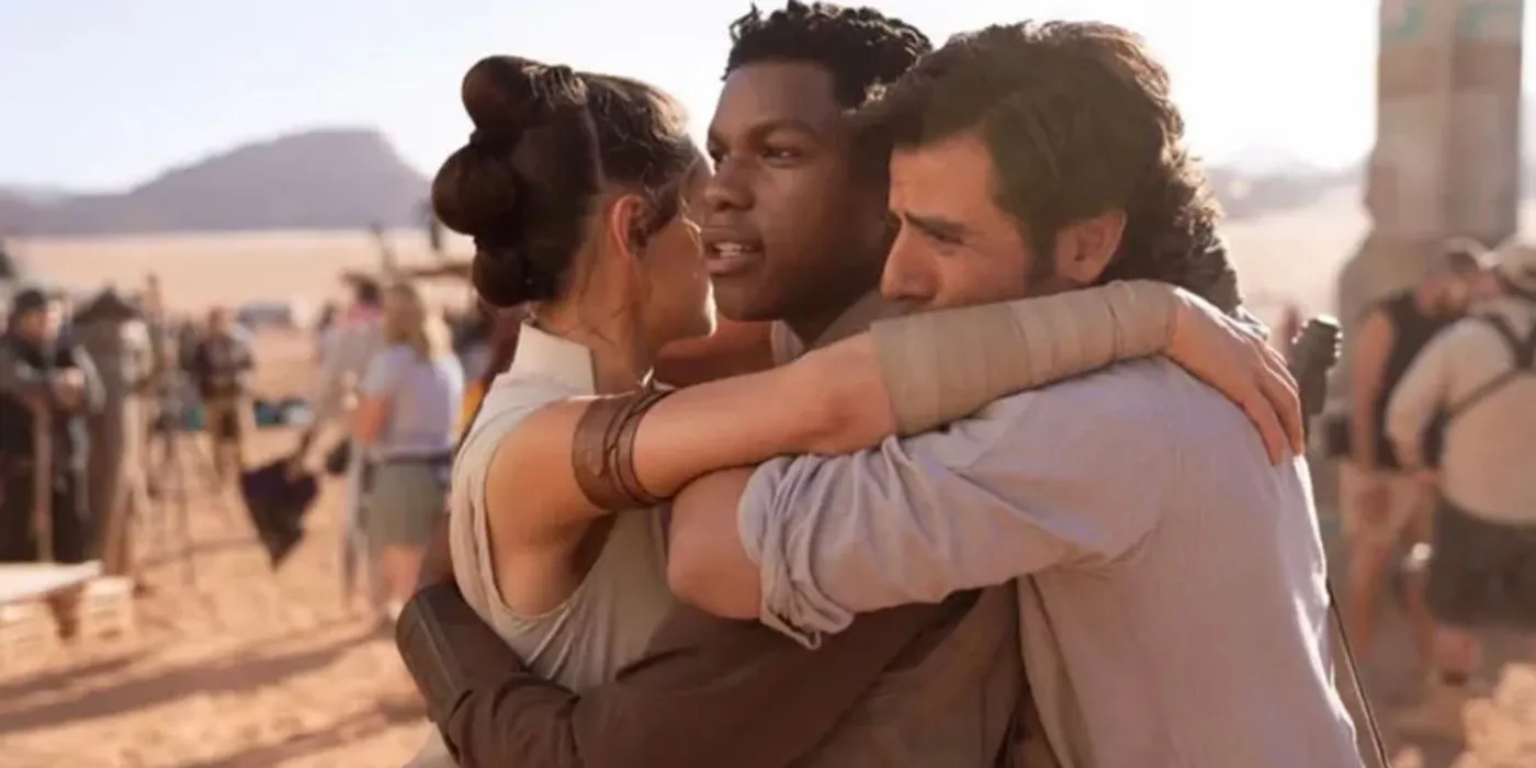 Rey, Finn, and Poe together