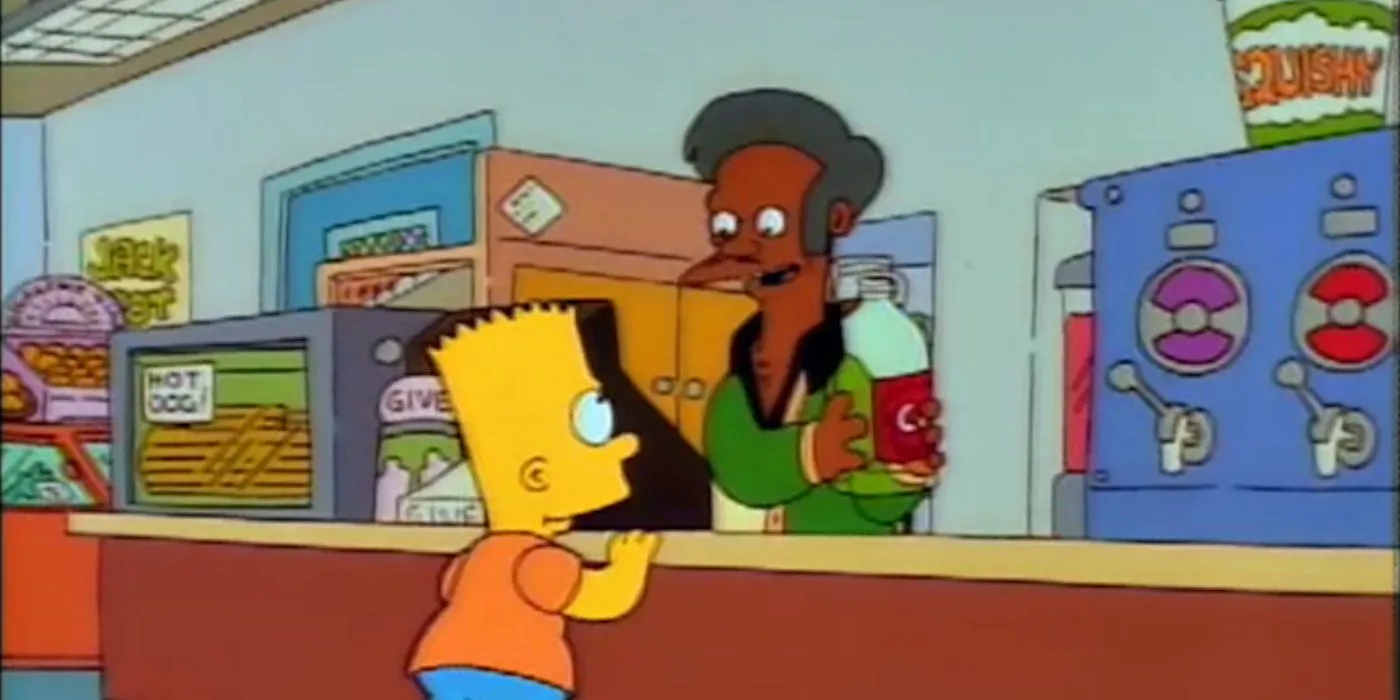 Apu serving customers.