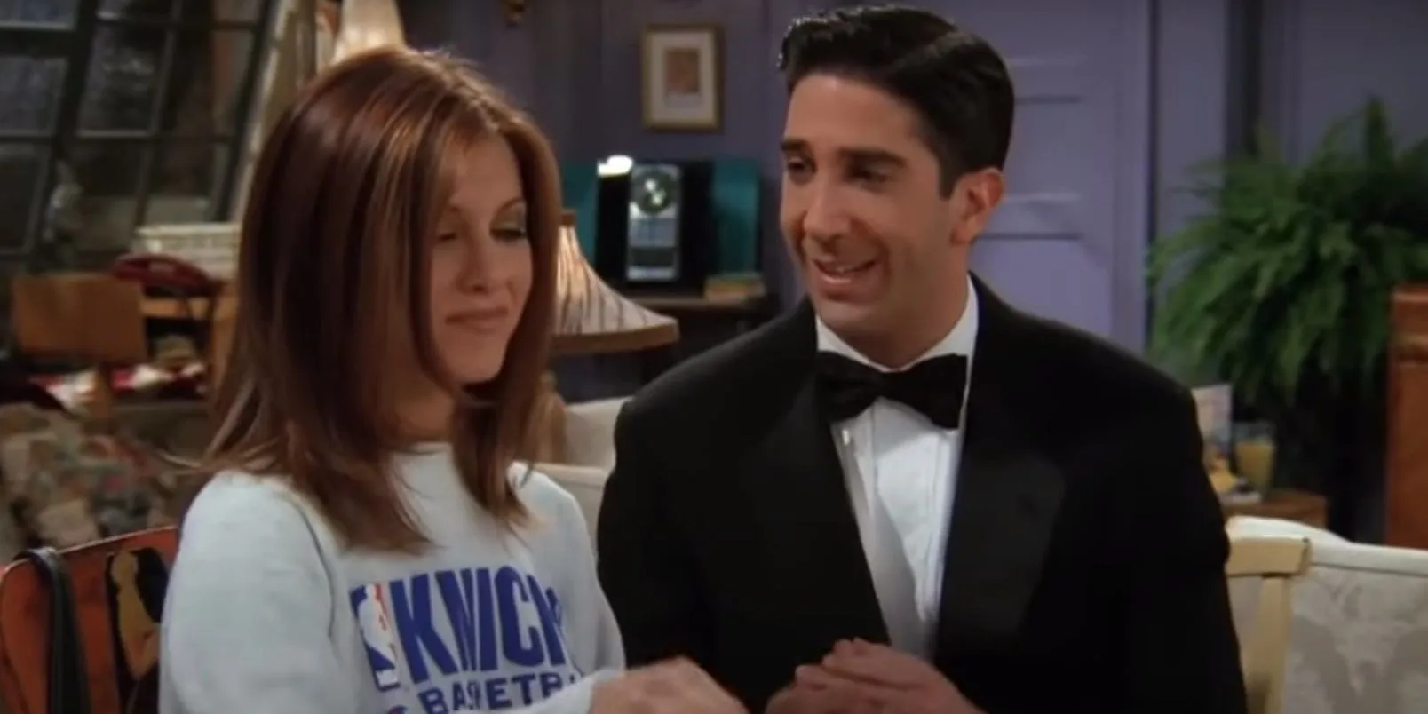 Jennifer Aniston and David Schwimmer in Friends