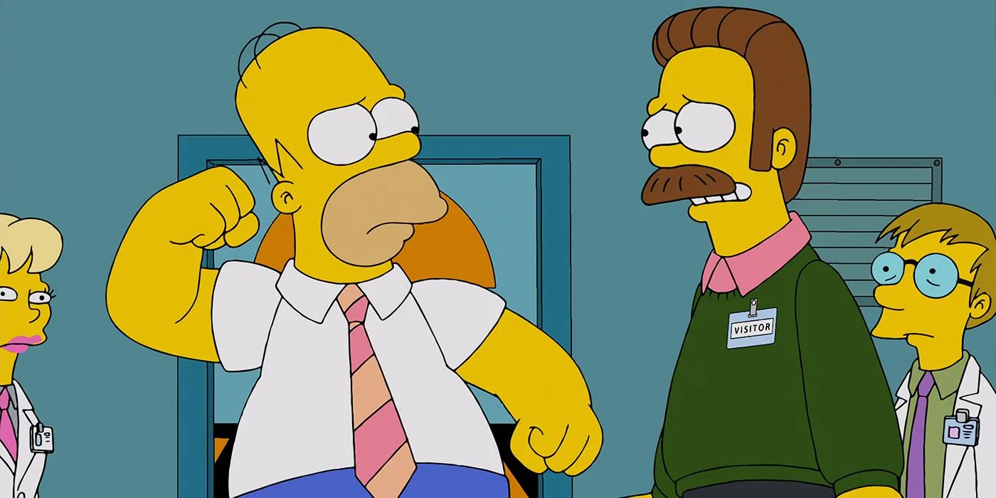 Homer with Ned Flanders Homer with Ned Flanders