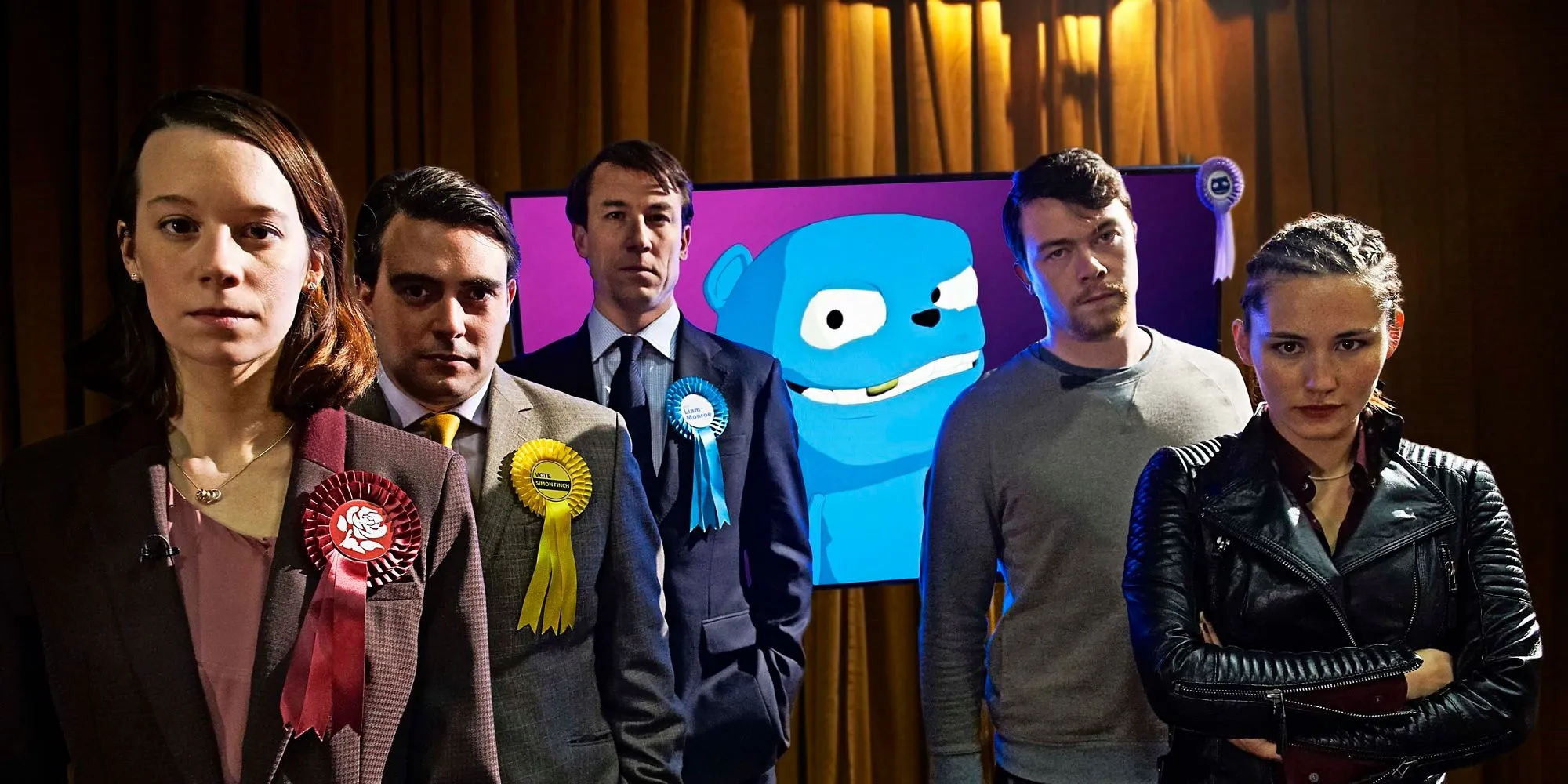 A scene from The Waldo Moment in Black Mirror