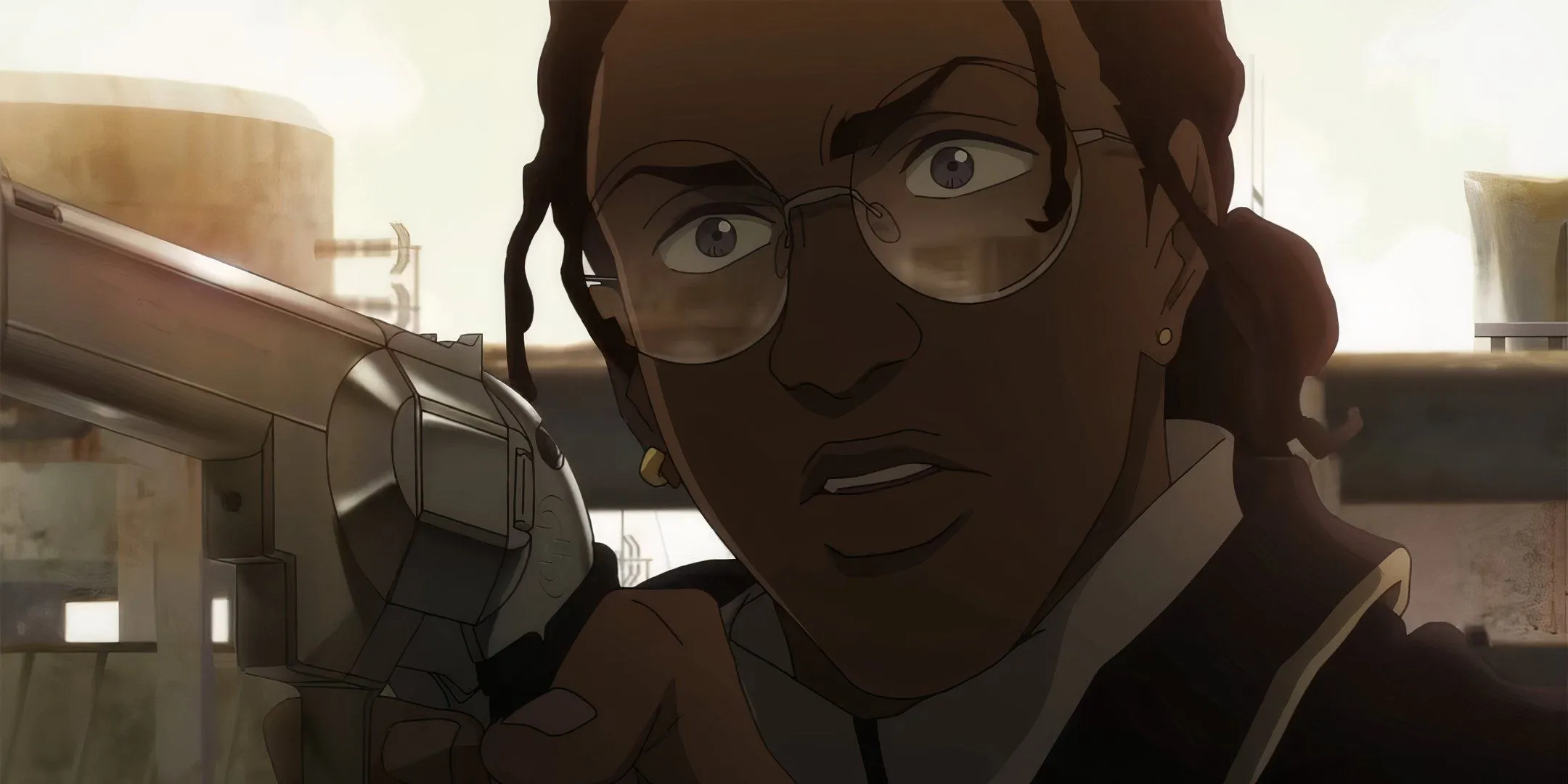 Character aiming a gun in Lazarus Character aiming a gun in Lazarus