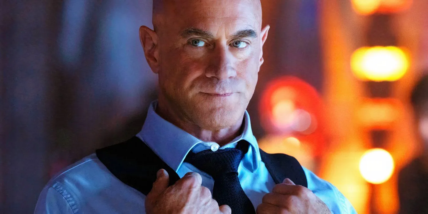 A closeup of Christopher Meloni as Elliot Stabler in Law and Order Organized Crime season 5