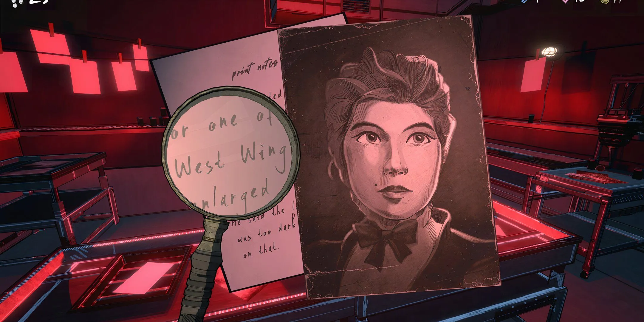 Screenshot from Blue Prince - a clue with a photo Screenshot from Blue Prince - a clue with a photo