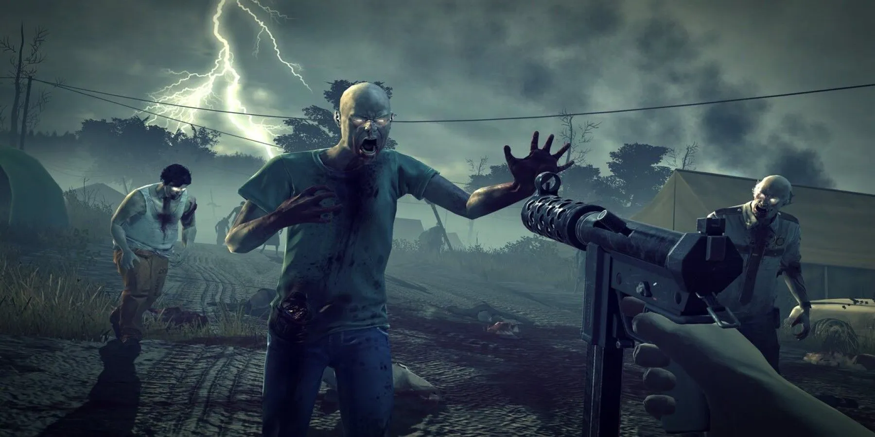 A First Person Perspective Carrying A Sub Machine Gun Zombies In Into The Dead 2 A First Person Perspective Carrying A Sub Machine Gun Zombies In Into The Dead 2