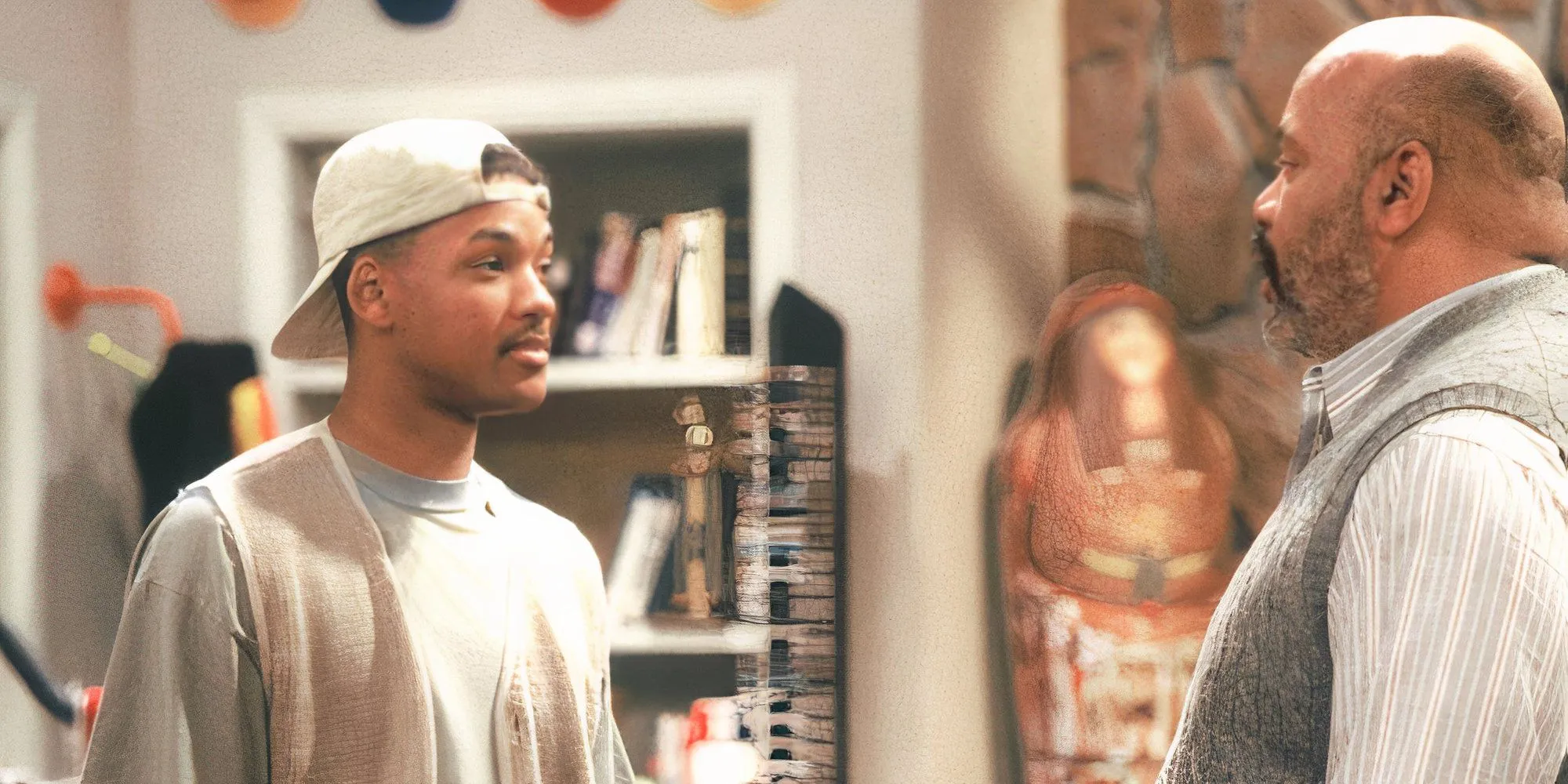 A heartbroken Will Smith speaks with his uncle Philip Banks (James Avery) in The Fresh Prince of Bel-Air
