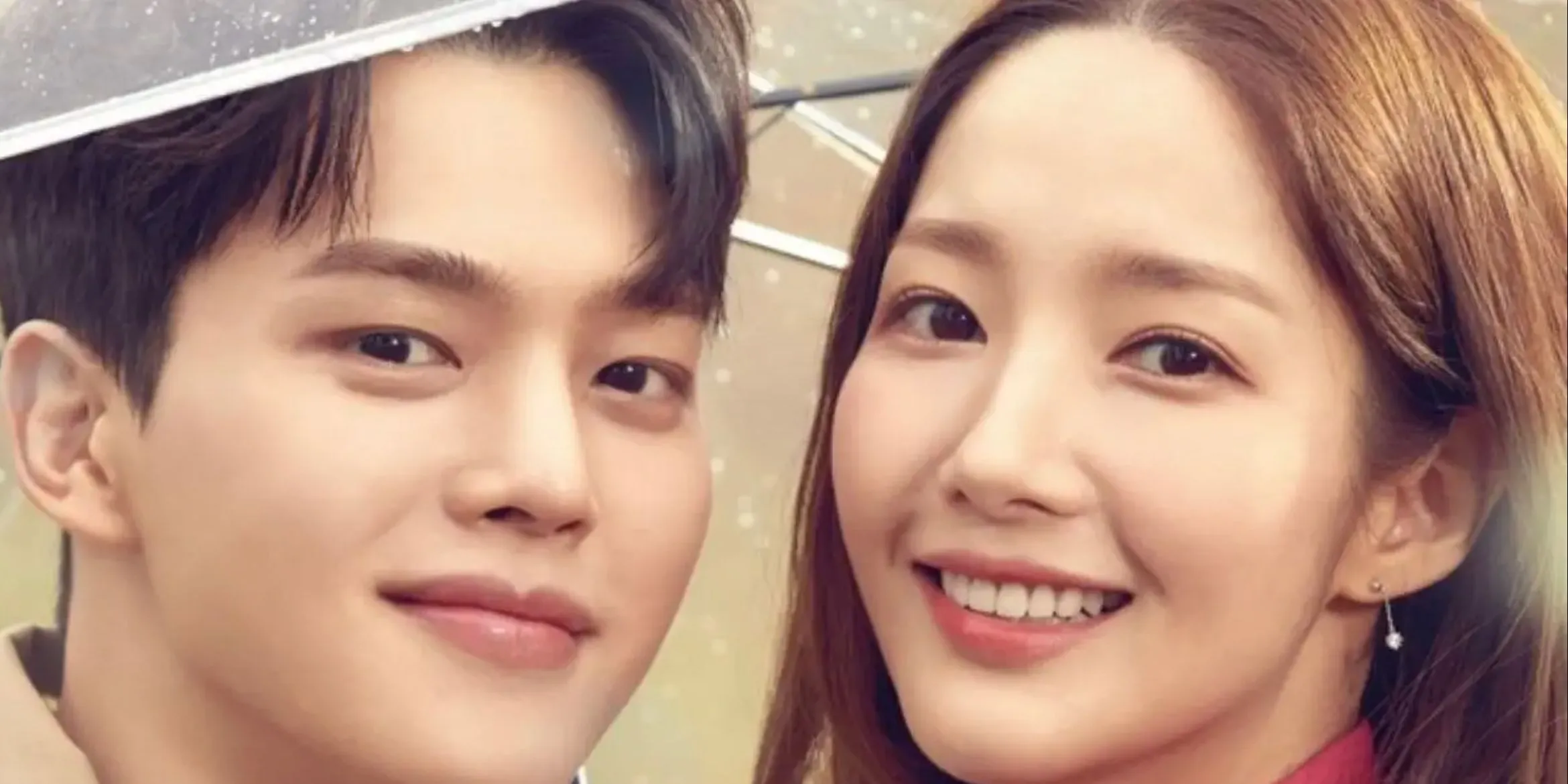 Song Kang and Park Min-young smiling together
