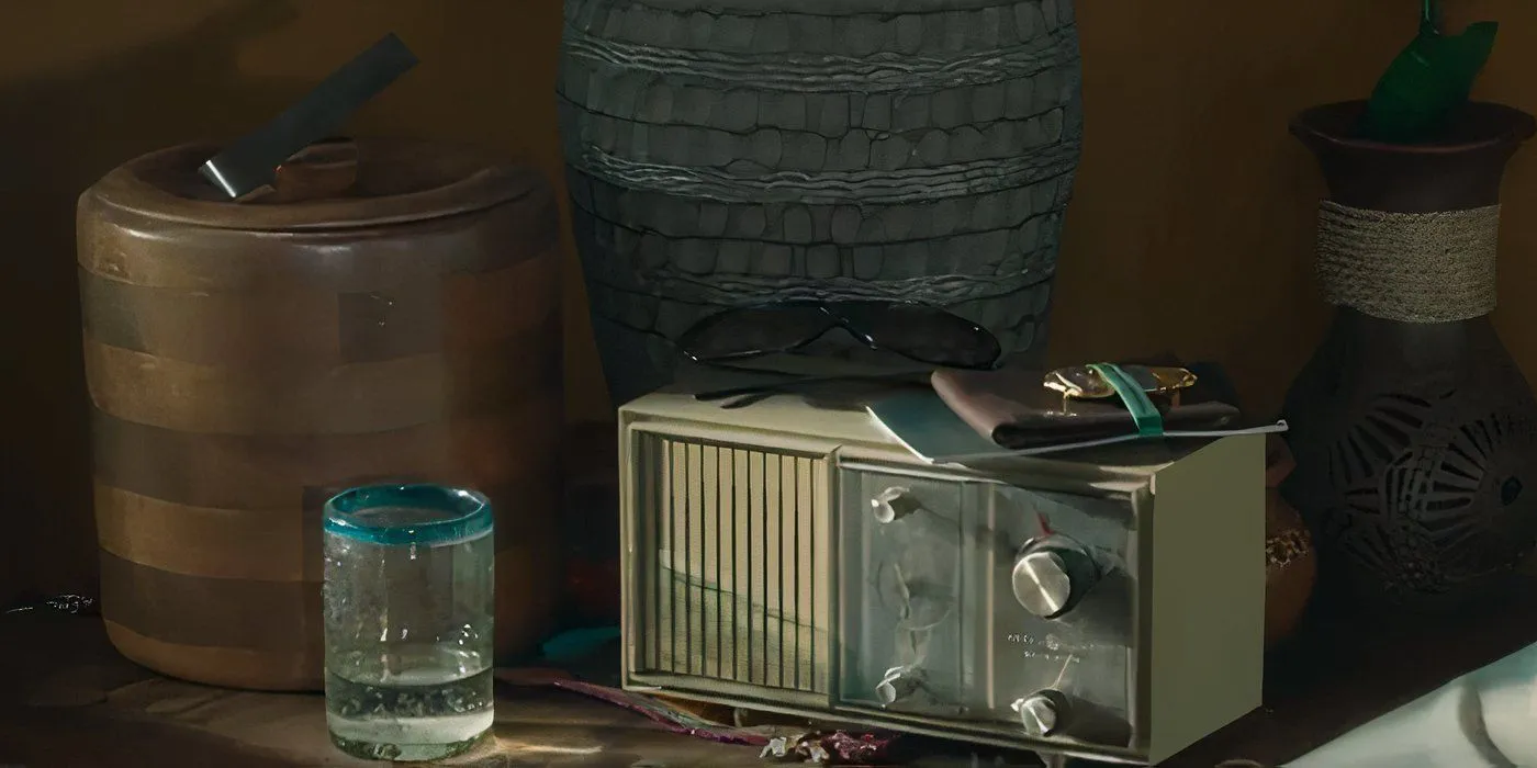 A shot of Ivan's badge and wallet in Dark Winds season 3 A shot of Ivan's badge and wallet in Dark Winds season 3