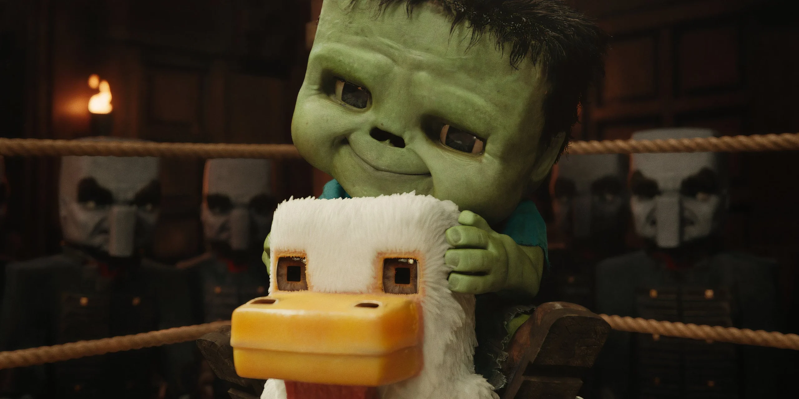 Zombie and Chicken in Minecraft Movie