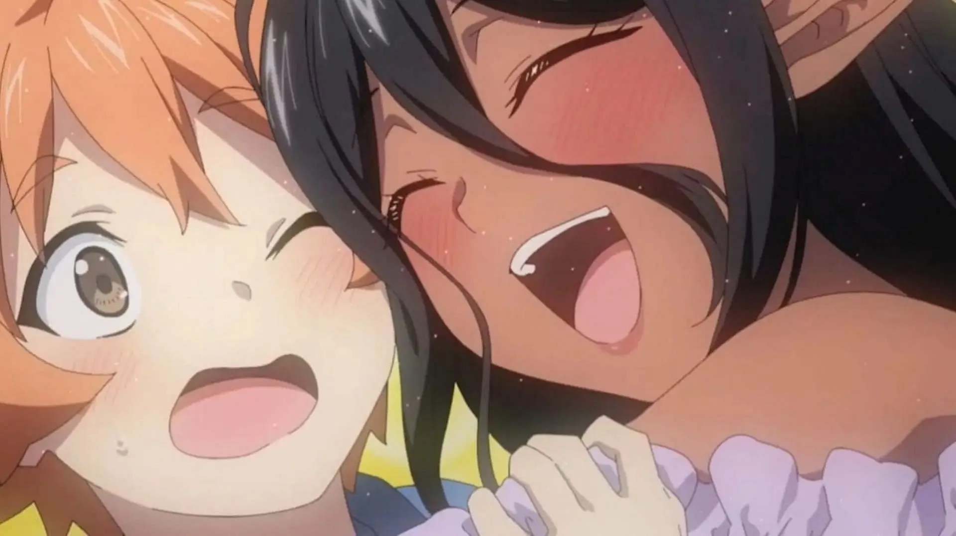 Mariabelle hugs Hinata in the anime